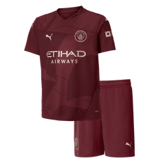 Manchester City Third Away Jersey Kit 2024/25 Kids(Jersey+Shorts)