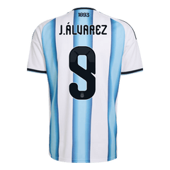 J.ÁLVAREZ #9 Argentina Home Soccer Jersey World Cup 2026 Blue&White