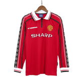 Maillots de football rétro Manchester United Domicile 1998/99 - Manches longues