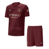 Manchester City Auswärts-Fußballtrikot 2024/25 (Trikot + Shorts)