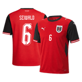 SEIWALD#6 Austria Home Soccer Jersey World Cup 2026 Red