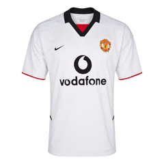 Men Retro Fan Version 02/03 Manchester United Away Soccer Jersey White