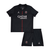 Kid's PSG Fourth Soccer Jersey Kit(Jersey+Shorts) 25/26 Black