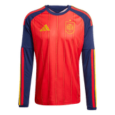 Spain Home Long Sleeve Soccer Jersey World Cup 2026 Red