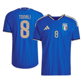 TONALI #8 Player Version Italy Home Soccer Jersey World Cup 2026 Blue