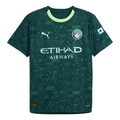 Manchester City Fourth Soccer Jersey Kit(Jersey+Shorts) 25/26 Green