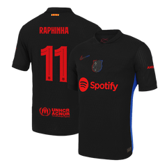 Barcelona RAPHINHA #11 Away Soccer Jersey Authentic 2024/25 - UCL Edition