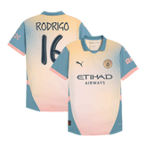 Manchester City RODRIGO #16 Fourth Away Soccer Jersey Authentic 2024/25- Definitely City (UCL Edition)