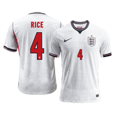 RICE #4 Player Version England Home Soccer Jersey World Cup 2026 White