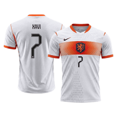 XAVI #7 Player Version Netherlands Away Soccer Jersey World Cup 2026 White