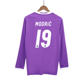Real Madrid MODRIĆ #19 Away Soccer Jersey Retro 2016/17 - Long Sleeve
