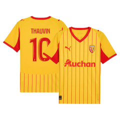 THAUVIN#10 RC Lens Home Soccer Jersey 25/26 Red&Yellow