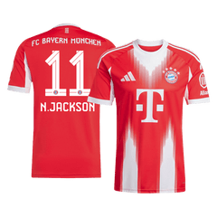 N.JACKSON #11 Bayern Munich Home Soccer Jersey 2025/26 Red