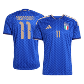 RASPADORI #11 Italy Home Soccer Jersey World Cup 2026 Blue