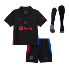Barcelona Auswärts-Fußballtrikot-Set 2024/25 für Kinder (Trikot + Shorts + Socken)