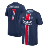 PSG KVARATSKHELIA #7 Home Soccer Jersey Authentic 2024/25 - UCL Edition