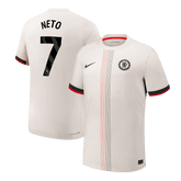 NETO #7 Authentic Chelsea Away Soccer Jersey 2025/26 White