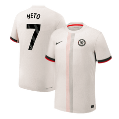 NETO #7 Authentic Chelsea Away Soccer Jersey 2025/26 White