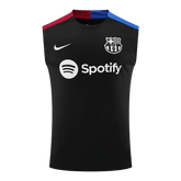 Barcelona Ärmelloses Pre-Match Trainings-Fußballtrikot 2024/25 - Schwarz