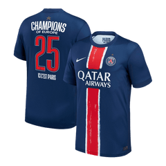 Maillot domicile PSG Champions #25 2024/25 bleu marine - Champions d'Europe