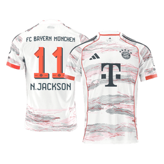 N.JACKSON #11 Bayern Munich Away Soccer Jersey 2025/26 White