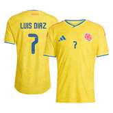 LUIS DíAZ #7 Player Version Colombia Home Soccer Jersey World Cup 2026 Yellow