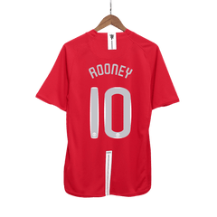 Manchester United ROONEY #10 Heim-Fußballtrikot Retro 2007/08 – UCL-Finale