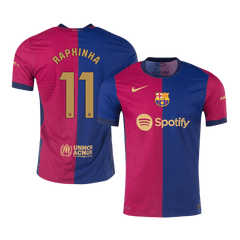 Barcelona RAPHINHA #11 Home Soccer Jersey Authentic 2024/25