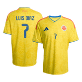 LUIS DíAZ #7 Colombia Home Soccer Jersey World Cup 2026 Yellow