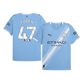 FODEN #47 Manchester City Home Soccer Jersey 2025/26 Blue