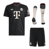 Bayern Munich Third Away Soccer Jersey Kit(Jersey+Shorts+Socks) 2025/26 Black