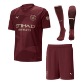 Manchester City Auswärts-Fußballtrikot 2024/25 (Trikot + Shorts + Socken)