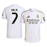 VINI JR. #7 Authentic Real Madrid Home Soccer Jersey 2025/26 White