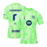 Barcelona LEWANDOWSKI #9 Drittes Auswärts-Fußballtrikot Authentic 2024/25 – UCL (Spotify-Logo ohne Text)