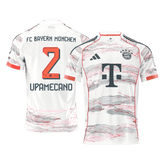UPAMECANO #2 Bayern Munich Away Soccer Jersey 2025/26 White