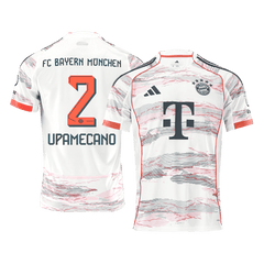 UPAMECANO #2 Bayern Munich Away Soccer Jersey 2025/26 White