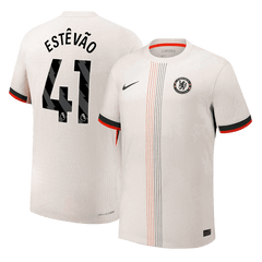ESTÊVÃO #41 Authentic Chelsea Away Soccer Jersey 2025/26 White