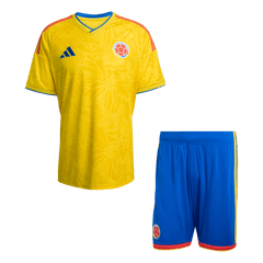 Colombia Home Soccer Jersey Kit(Jersey+Shorts) World Cup 2026 Yellow