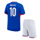 France MBAPPE #10 Home Jersey Kit EURO 2024 Kids(Jersey+Shorts)