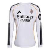 Real Madrid Home Long Sleeve Soccer Jersey 2025/26 White