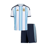 Kid's Argentina Home Soccer Jersey Kit(Jersey+Shorts) 25/26 Blue&White