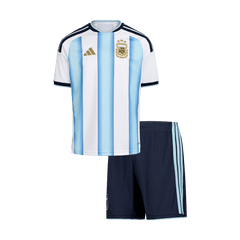 Kid's Argentina Home Soccer Jersey Kit(Jersey+Shorts) 25/26 Blue&White