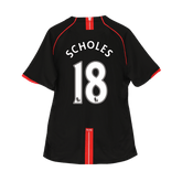 Manchester United SCHOLES #18 Away Soccer Jersey Retro 2007/08