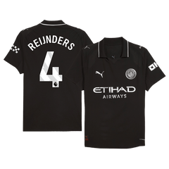 REIJNDERS #4 Authentic Manchester City Away Soccer Jersey 2025/26 Black