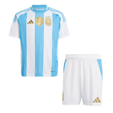 Argentina Home Jersey Kit 2024 Kids(Jersey+Shorts)