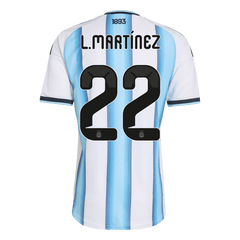 L.MARTÍNEZ #22 Player Version Argentina Home Soccer Jersey World Cup 2026 Blue&White