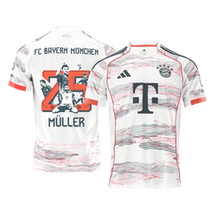MÜLLER Special #25 Bayern Munich Away Soccer Jersey 2025/26 White