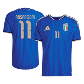 RASPADORI #11 Player Version Italy Home Soccer Jersey World Cup 2026 Blue