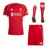 Liverpool Home Soccer Jersey Kit(Jersey+Shorts+Socks) 25/26 Red