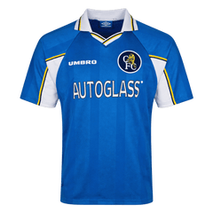 Men Retro Fan Version Chelsea Home Soccer Jersey 1997/99 Blue